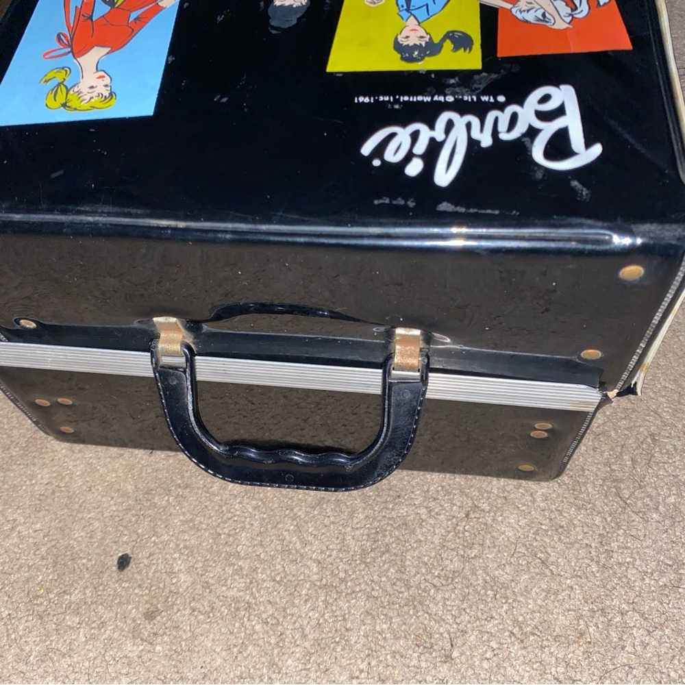 Vintage #4 Ponytail Barbie Brunette Blue Eyes 850 Vinyl Carry Case Swimsuit Lot - Picture 3 of 14